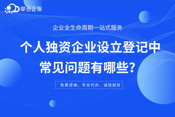 个人独资企业设立登记中常见问题有哪些？